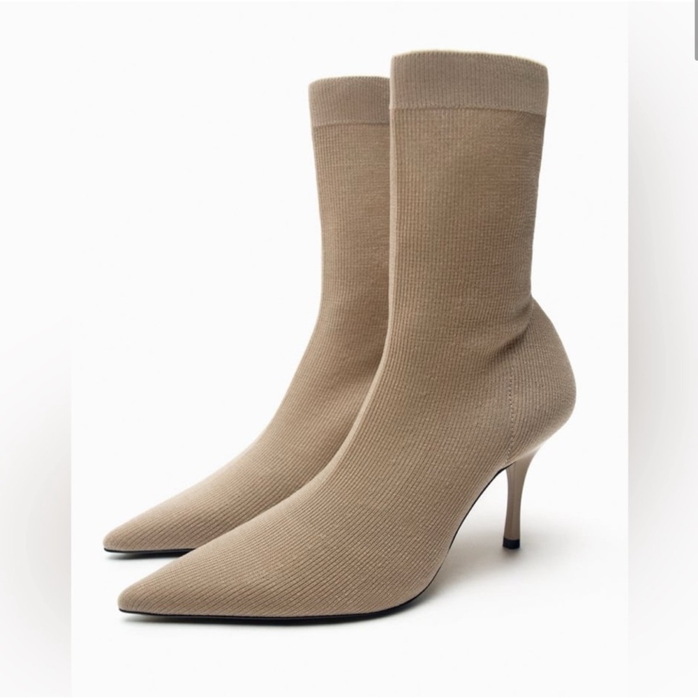 Elegant Zara Tan Women's Sock Boots